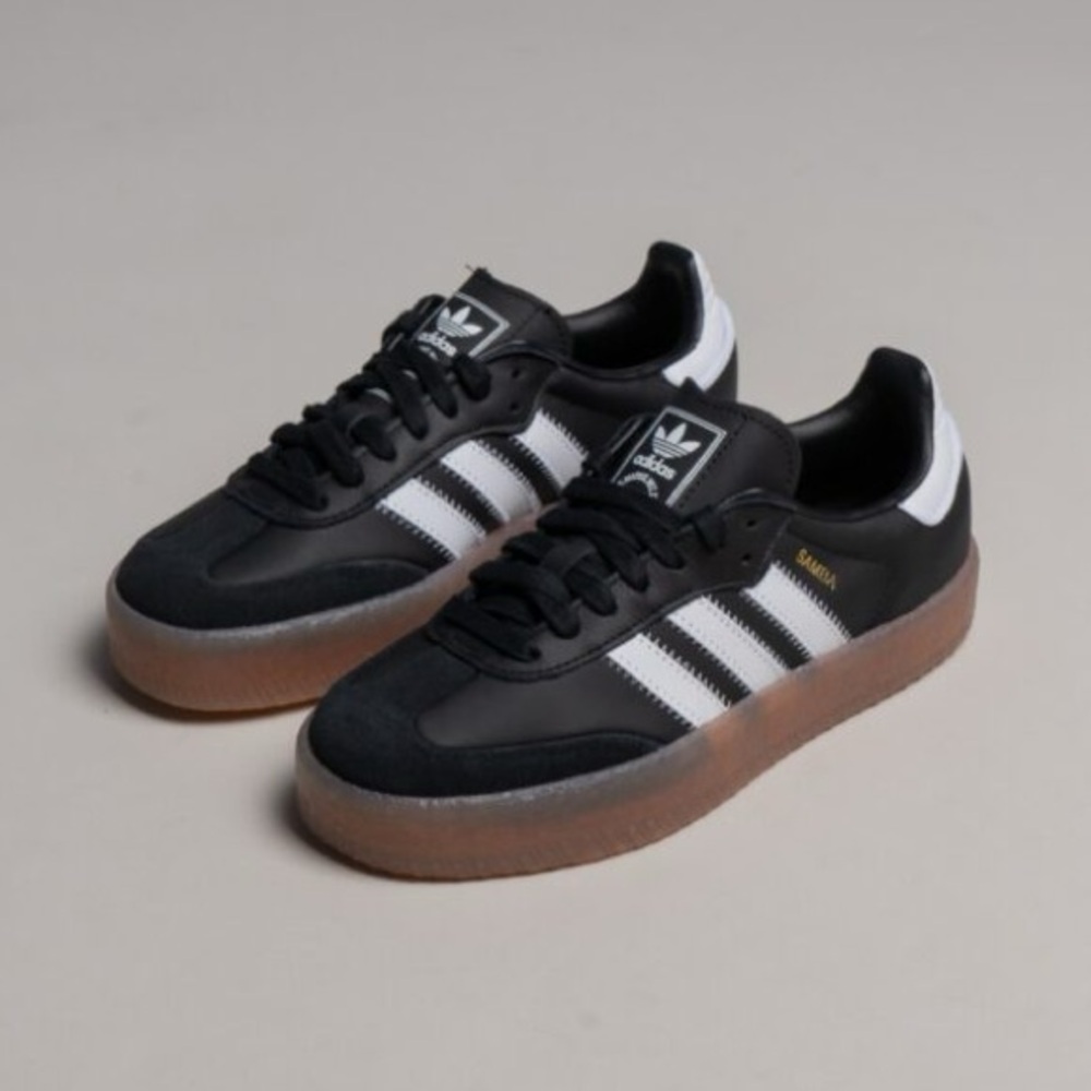 adidas Black and White Athletic Shoes